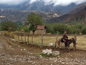 Voyage Kirghizstan - enfant sur âne