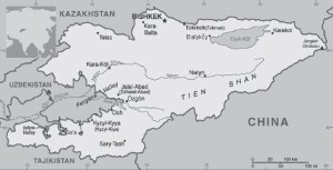 Voyage solidaire au Kirghizstan - carte